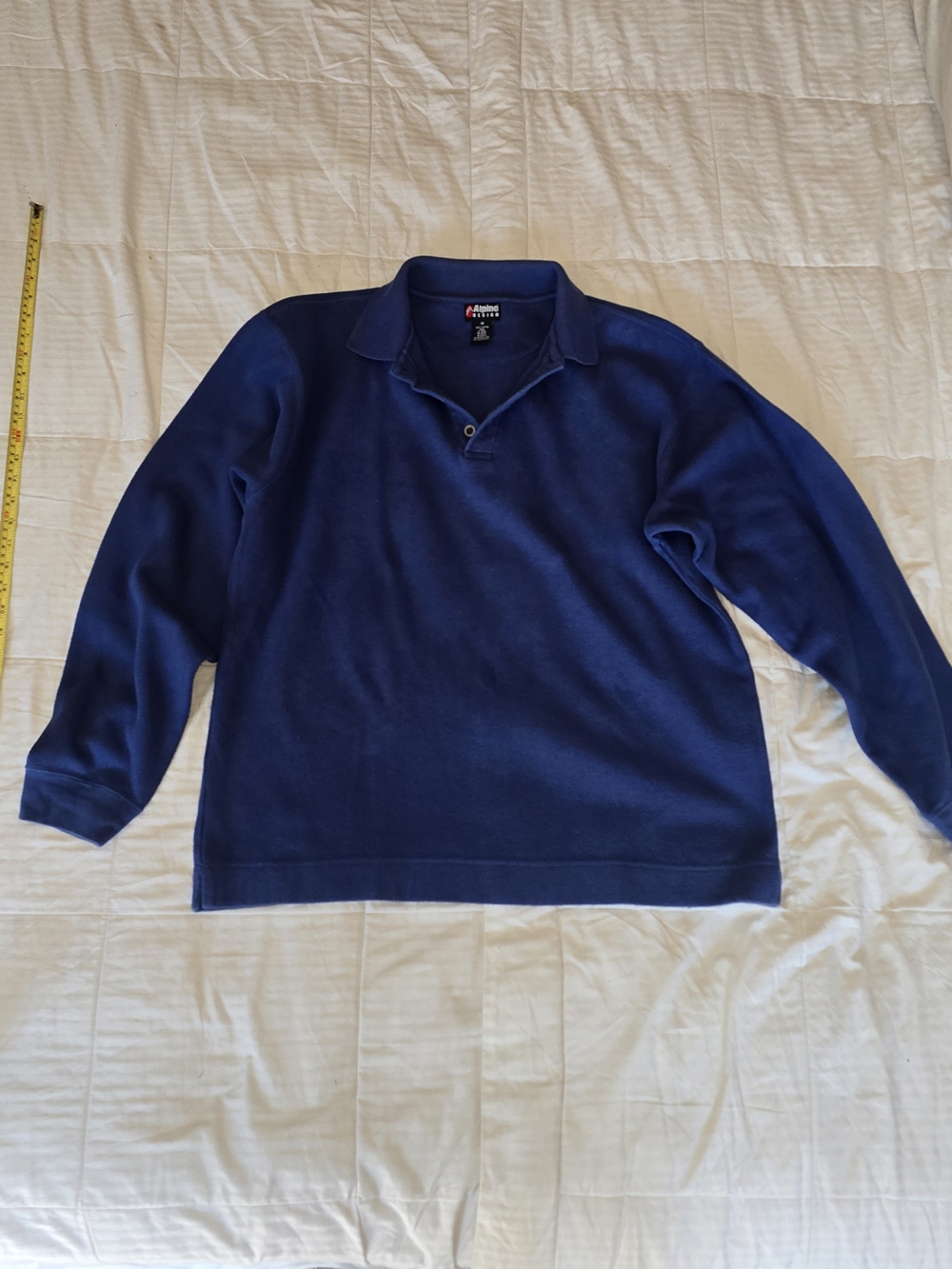 Alpine Design Men's Blue Polo Shirt Size Medium Cotton Everyday Comfort